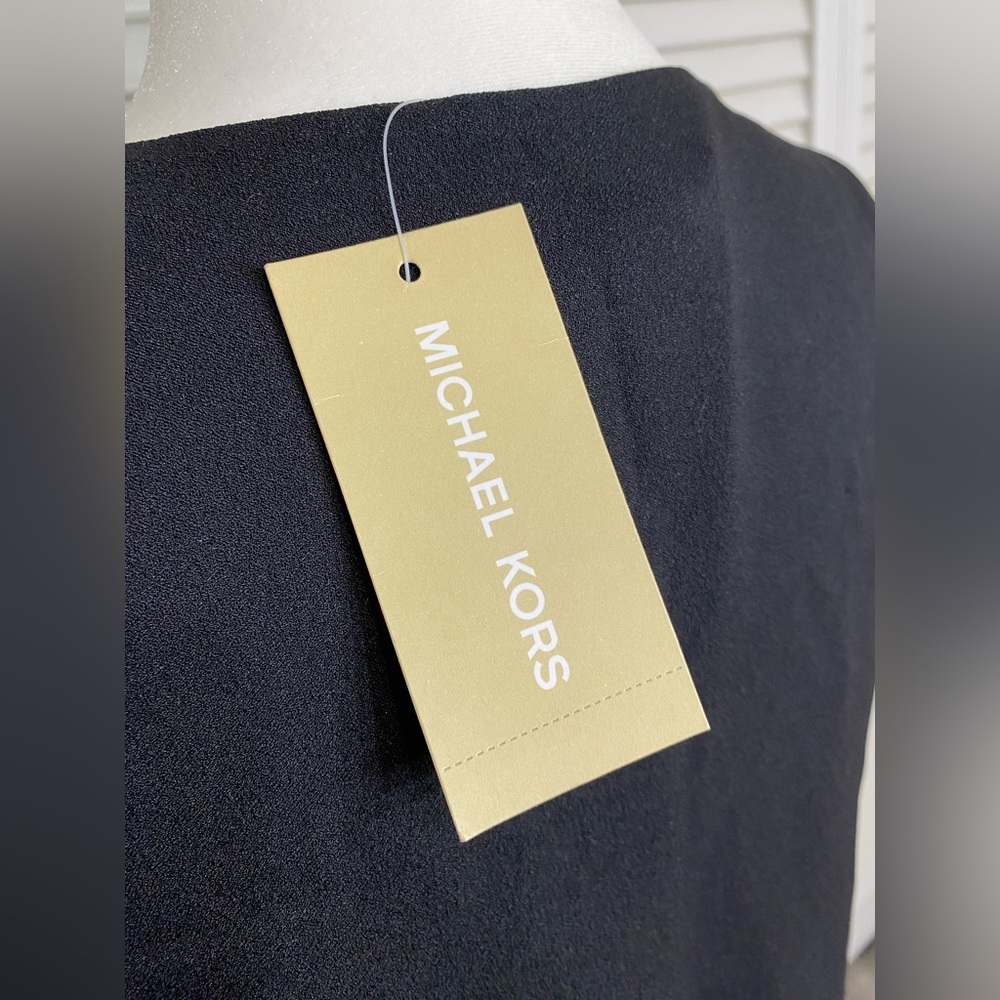 NWT Small Michael Kors Black Sleeveless V-Neck Tunic Top - Picture 6 of 7